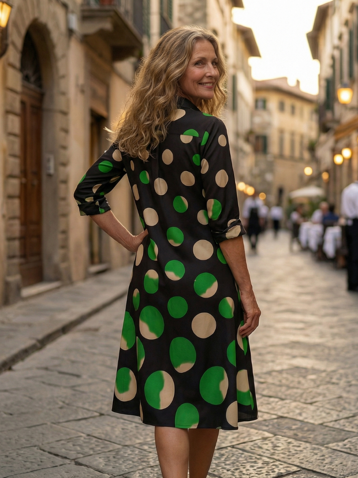 Duttini | Elegant Dinner Walk Dress with Graceful Drape