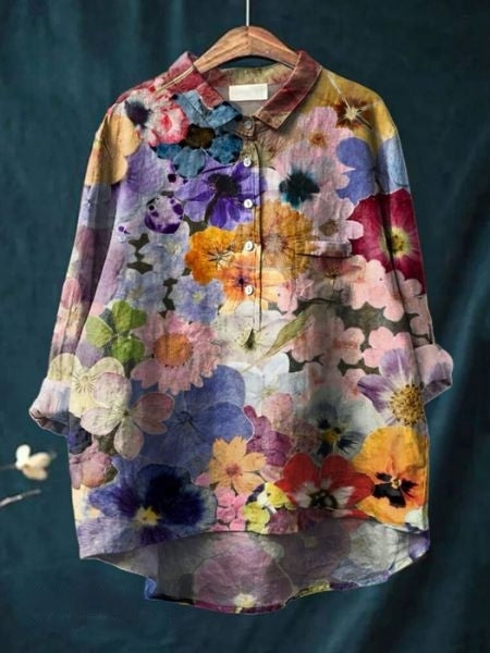 Duttini | Sculpted Floral Blouse with a Timeless Finish