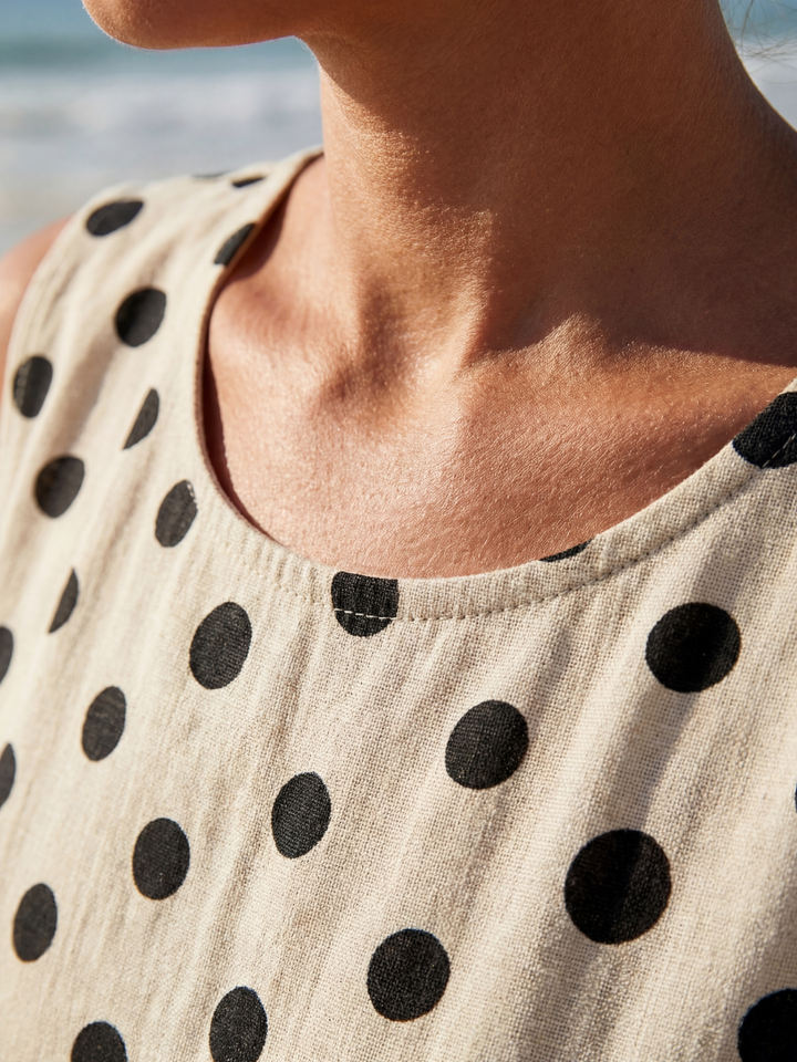 Duttini | Statement Garden Dot Midi Dress in a Flattering Cut