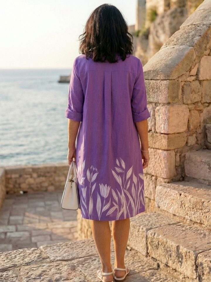 Duttini | Feminine Evening Garden Walk Dress with a Timeless Finish