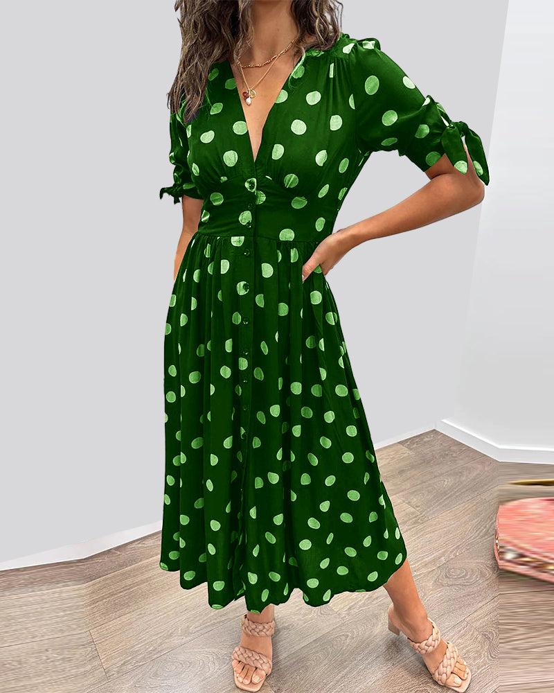 Duttini | Elegant Polka Dot Dress with a Timeless Finish