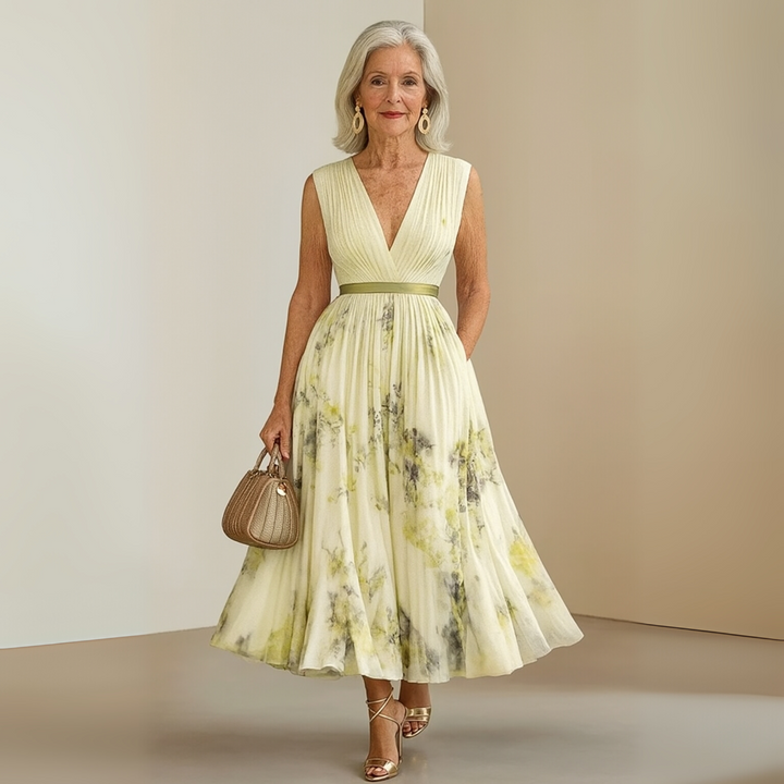 Duttini | Elegant Flowy Sleeveless Summer Maxi Dress