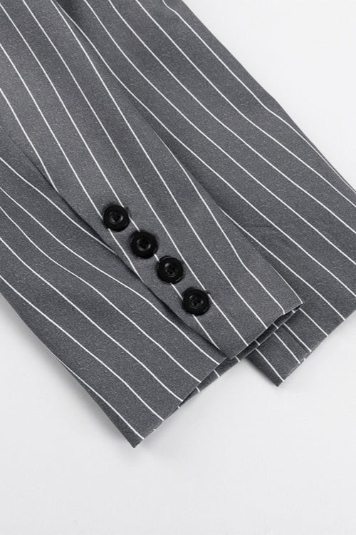 Duttini | Striped Suit Blazer Two Piece Set