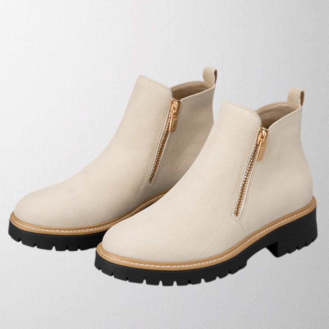 Duttini | Comfort-Fit Shoe With Round Toe And Side Zip Fastening