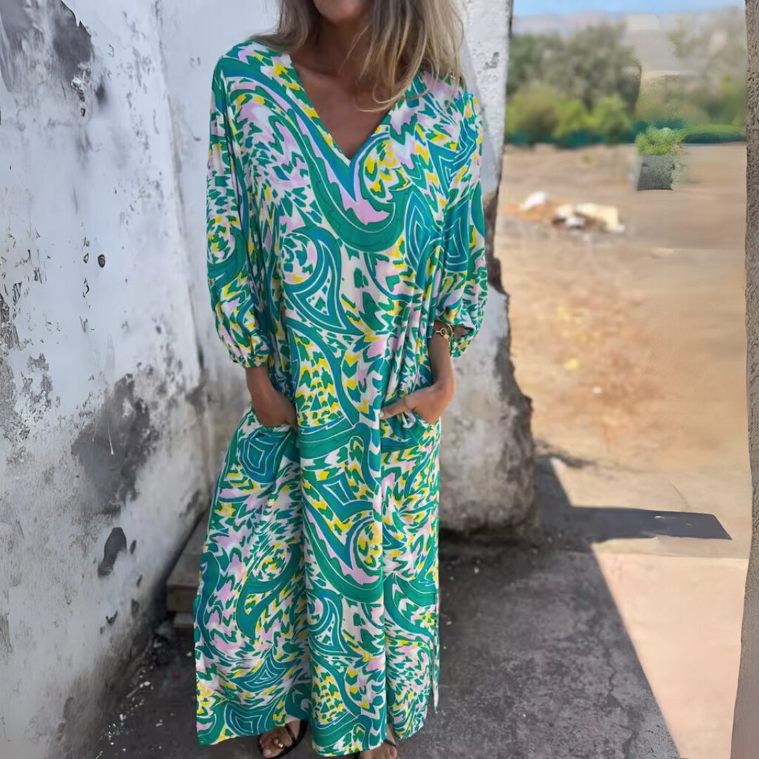 Duttini | Flowing Spring Dress with Graceful Drape