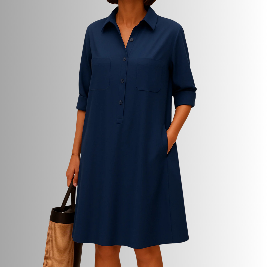 Duttini | Lightweight Button Dress for Effortless Elegance