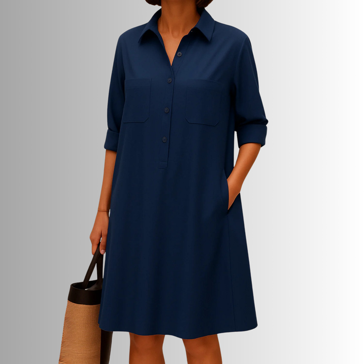 Duttini | Lightweight Button Dress for Effortless Elegance