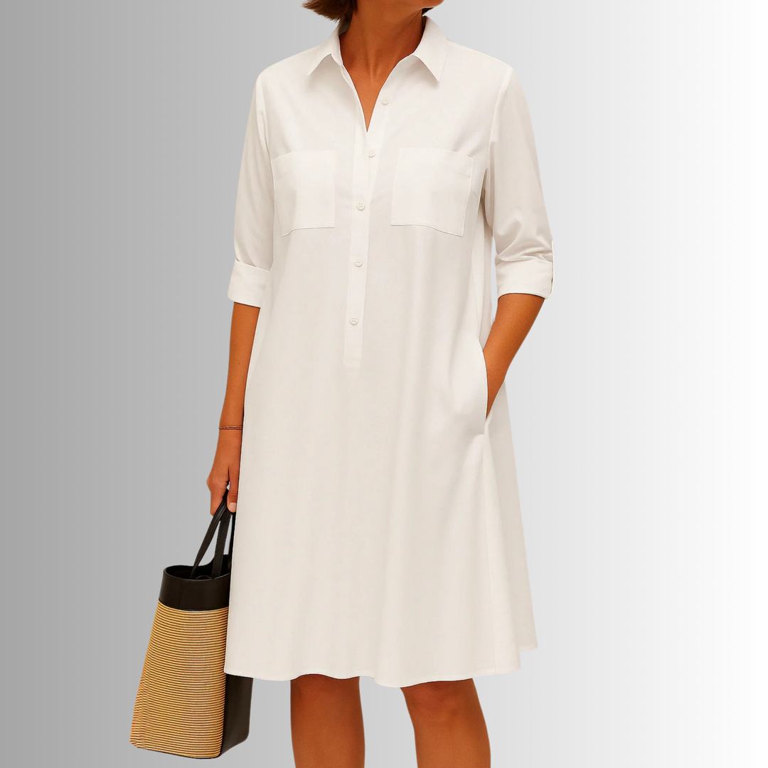 Duttini | Lightweight Button Dress for Effortless Elegance