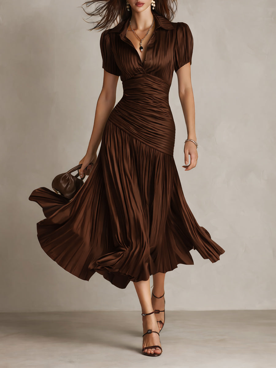 Duttini | Satin Bodycon Evening Dress