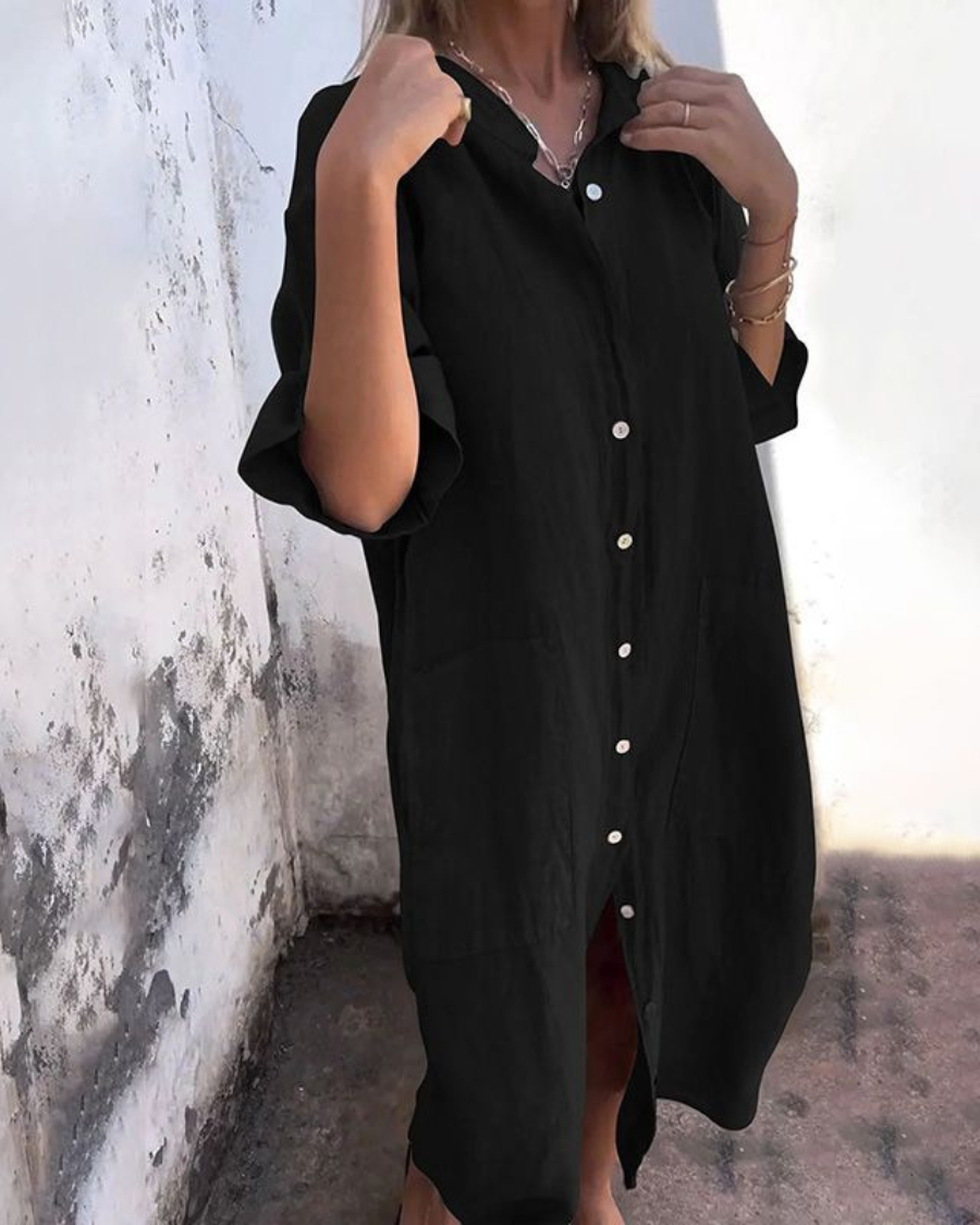 Duttini | Boho Shirt Dress with a Flattering Silhouette