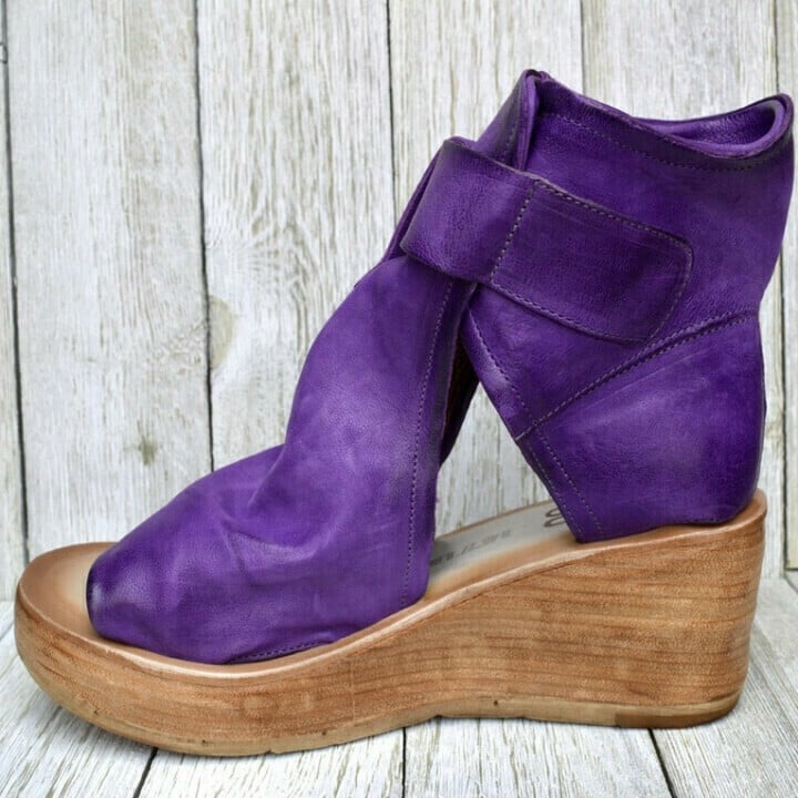 Duttini | Orthopedic Wedge Sandals With Buckle In Boho Style