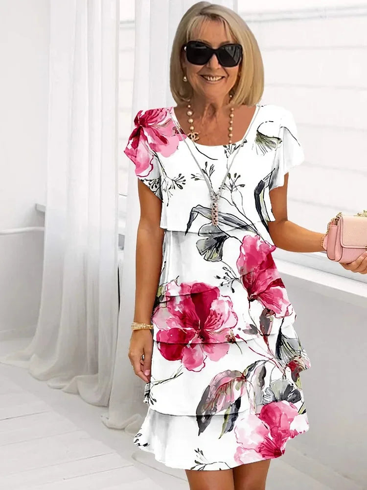Duttini | Chic Ruffled Floral Pleated Dress Made to Turn Heads