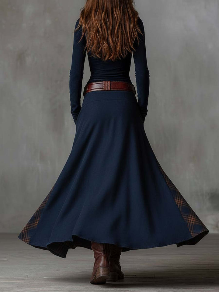 Duttini | Suede Patchwork Dress