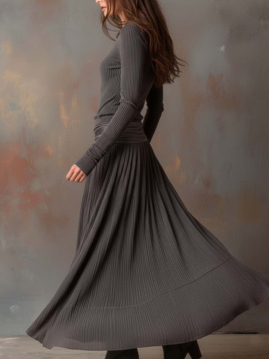 Duttini | Charcoal Knit Dress