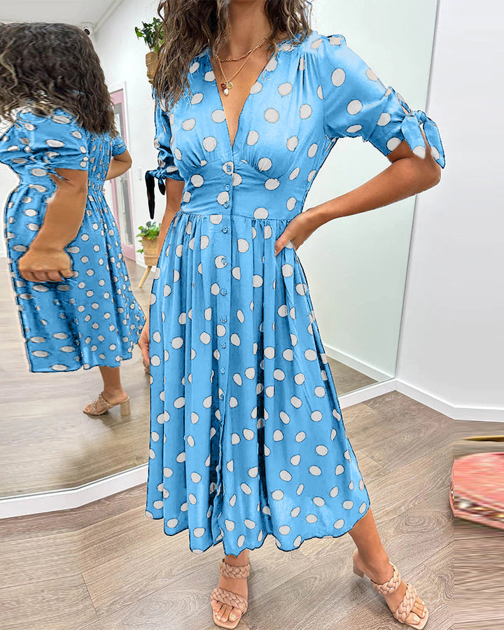 Duttini | Elegant Polka Dot Dress with a Timeless Finish