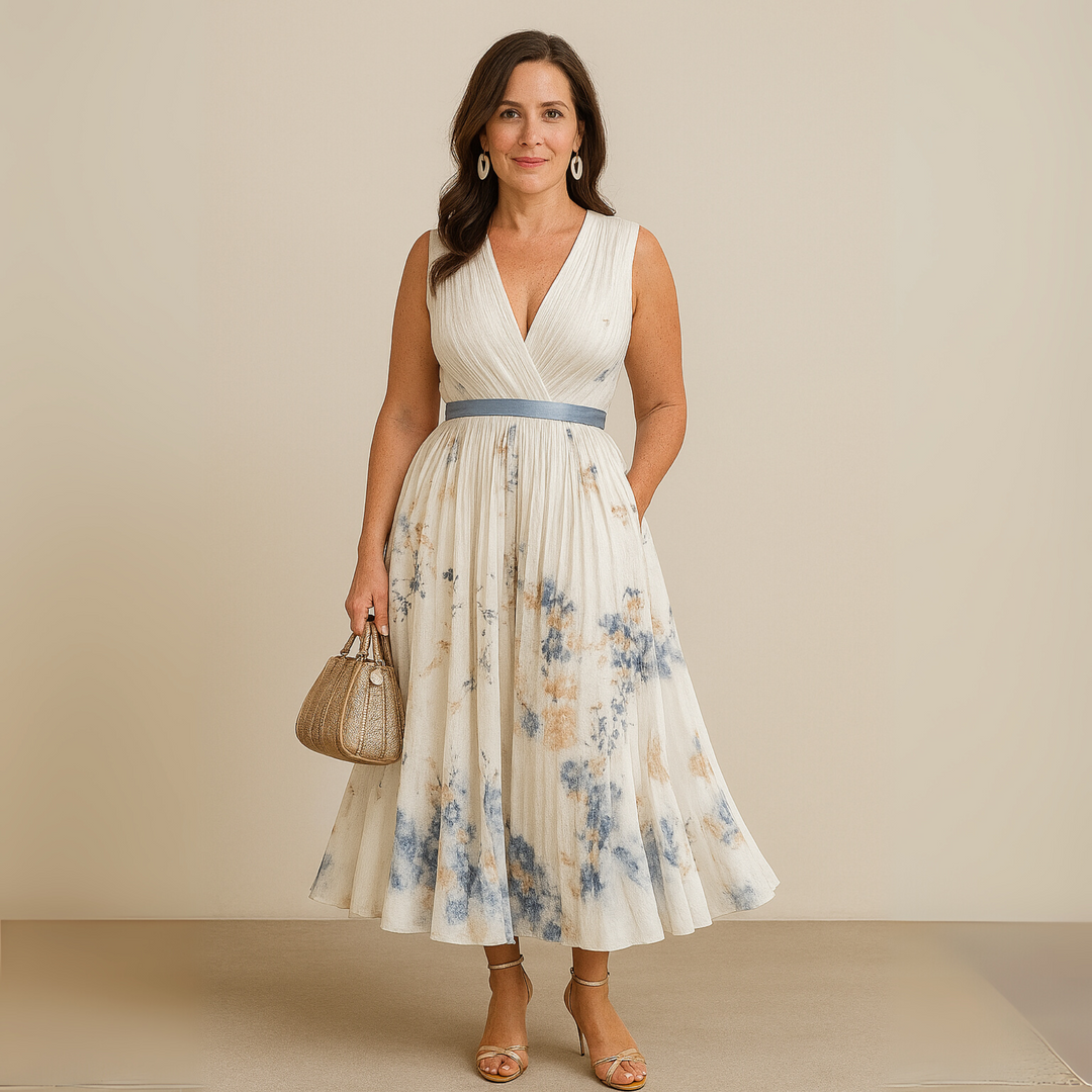 Duttini | Elegant Flowy Sleeveless Summer Maxi Dress