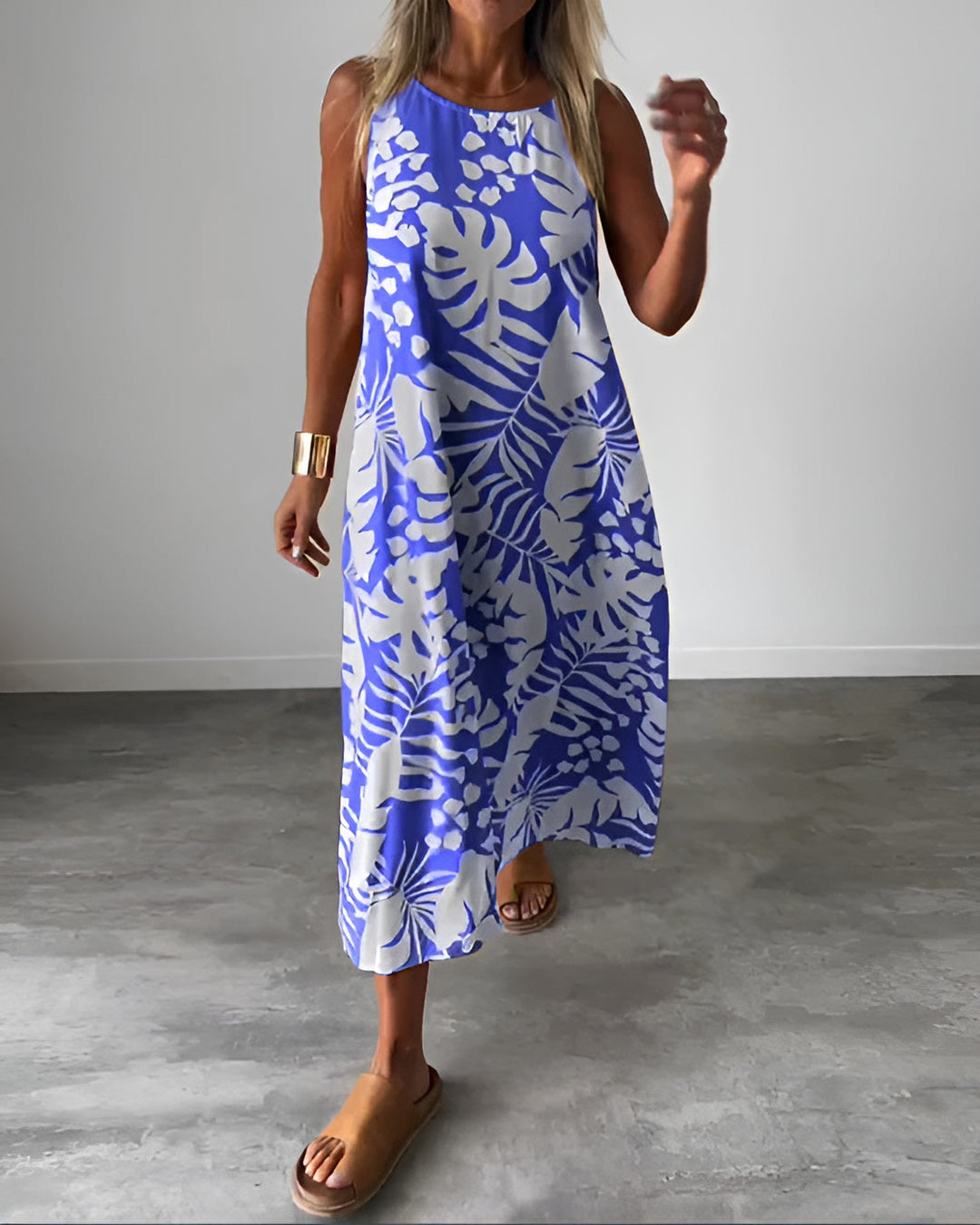 Duttini | Sculpted Sleeveless Draped Elegant Dress Evening