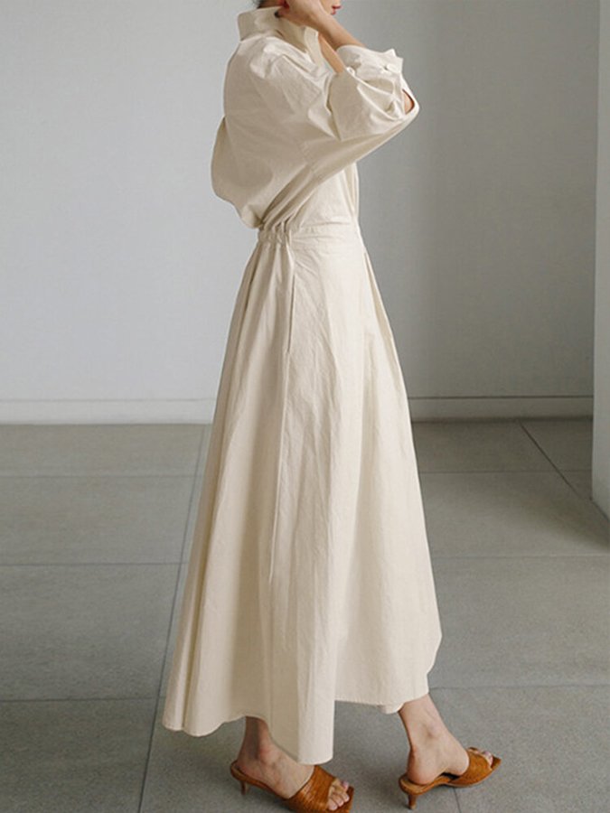 Duttini | Elegant Long Dress with Graceful Drape