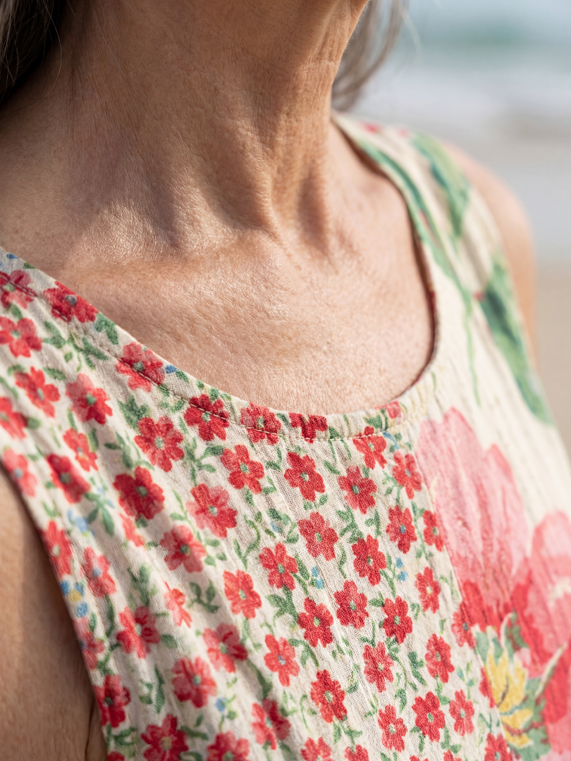 Duttini | Elegant Coastal Floral Midi Dress Made to Turn Heads