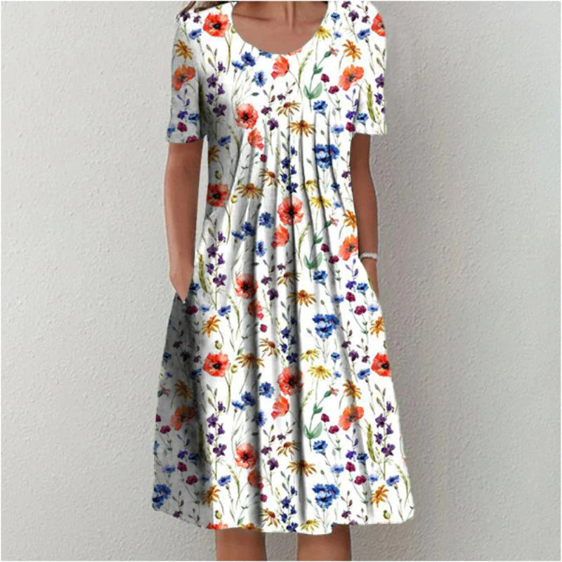 Duttini | Stylish And Casual Floral Dress With Pockets