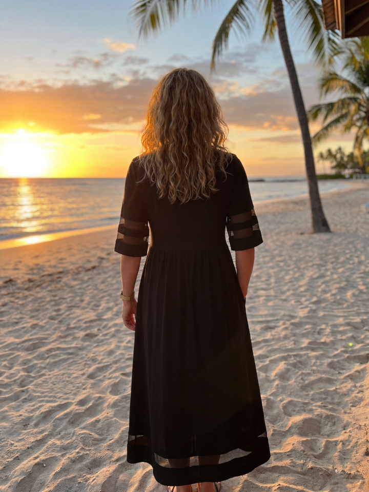 Duttini | Modern Evening Ease Midi Dress in a Flattering Cut