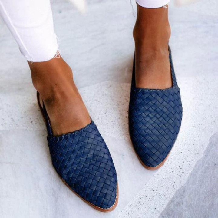 Duttini | Elegant Woven Vegan Leather Ballerinas for All-Day Comfort