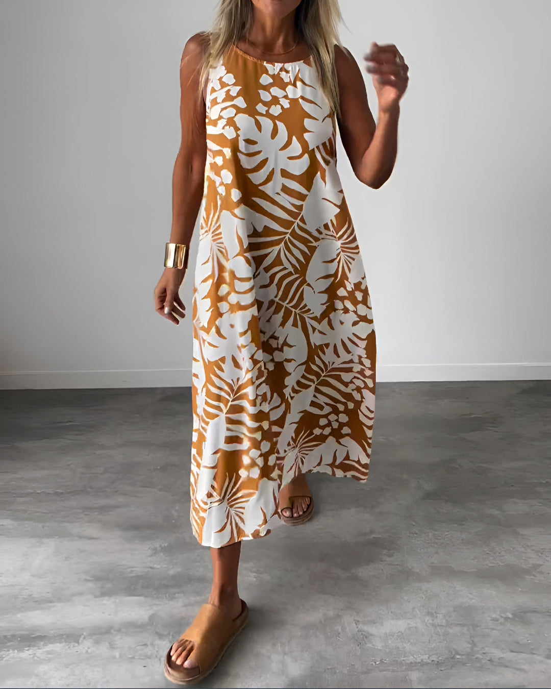 Duttini | Sculpted Sleeveless Draped Elegant Dress Evening
