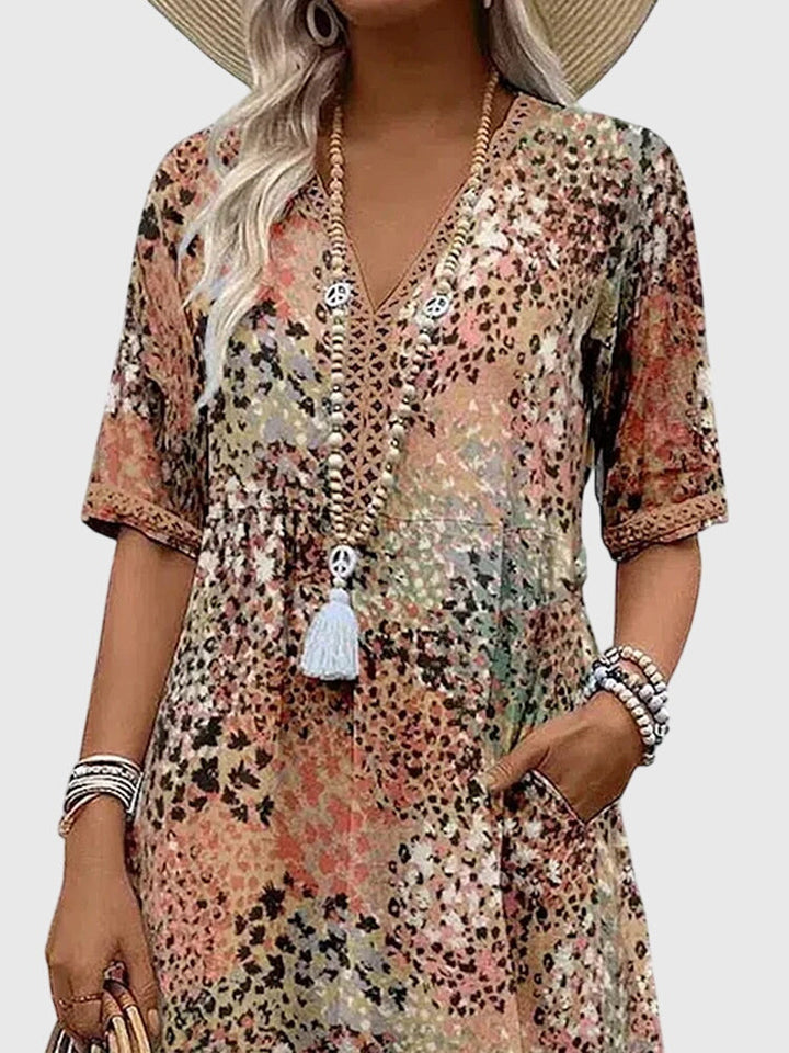 Duttini | Floral Midi Dress for Women in Elegant Fit