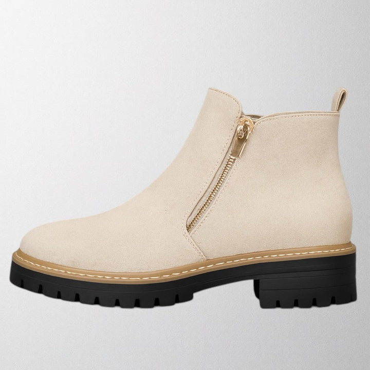 Duttini | Comfort-Fit Shoe With Round Toe And Side Zip Fastening
