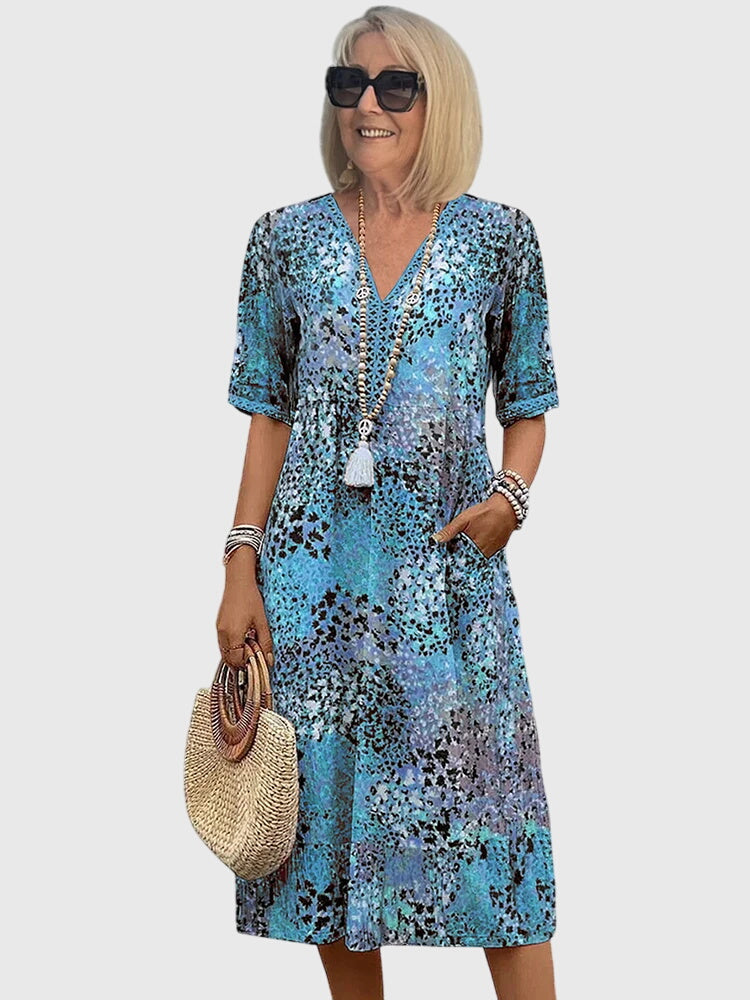 Duttini | Floral Midi Dress for Women in Elegant Fit