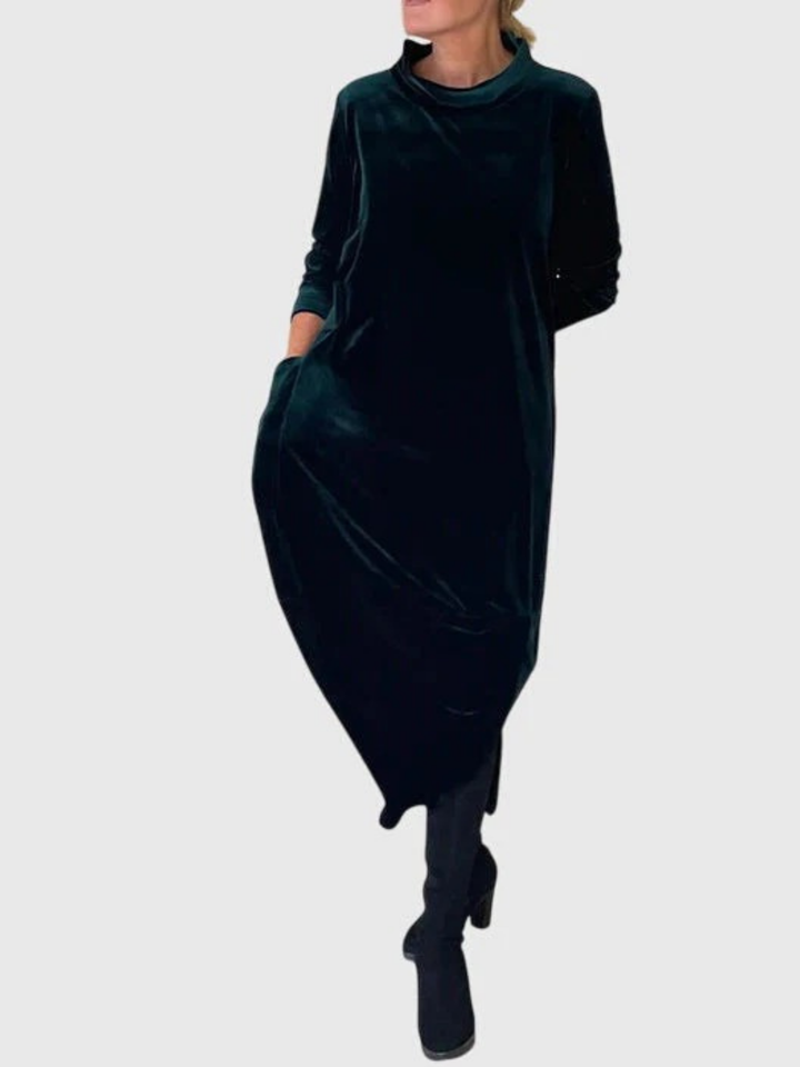 Duttini | Elegant Dress for Women in Soft Fabric, Fitted, Black