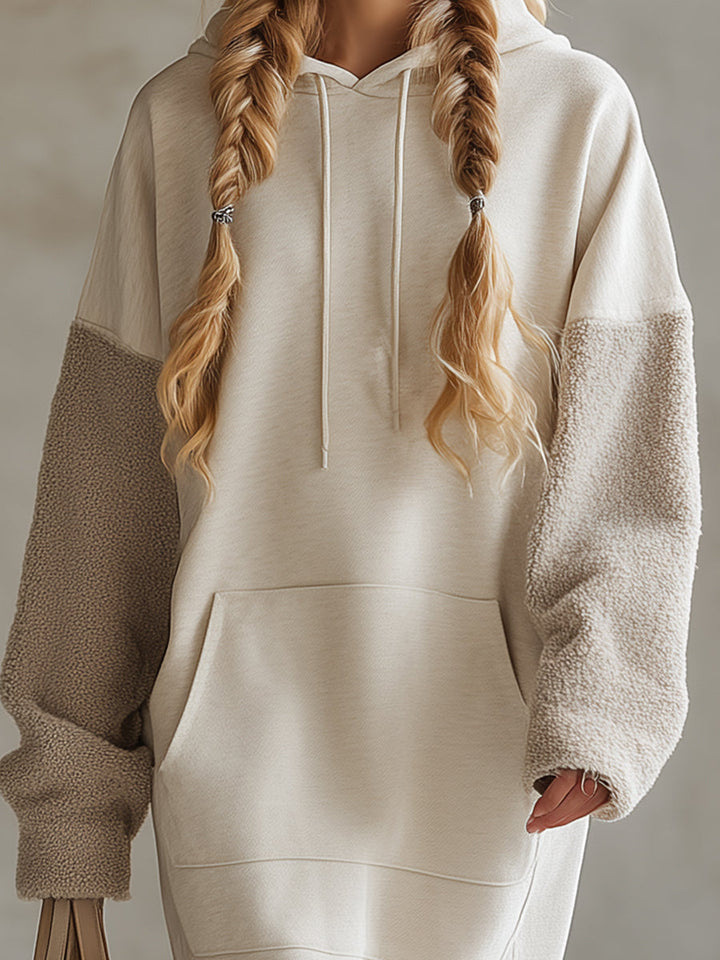 Duttini | Beige Hooded Dress