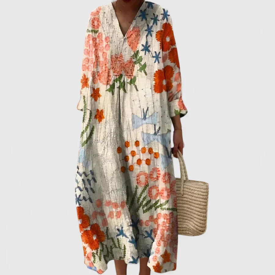 Duttini | Comfortable Dress for Women in Soft Fabric, Relaxed Fit, Blue