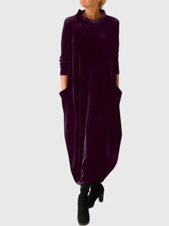 Duttini | Elegant Dress for Women in Soft Fabric, Fitted, Black