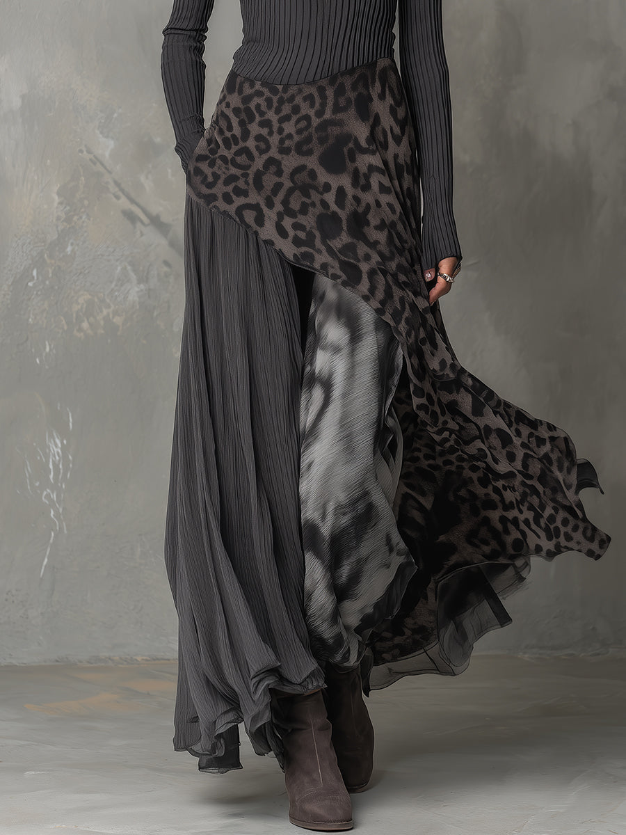 Duttini | Leopard Print Casual Dress