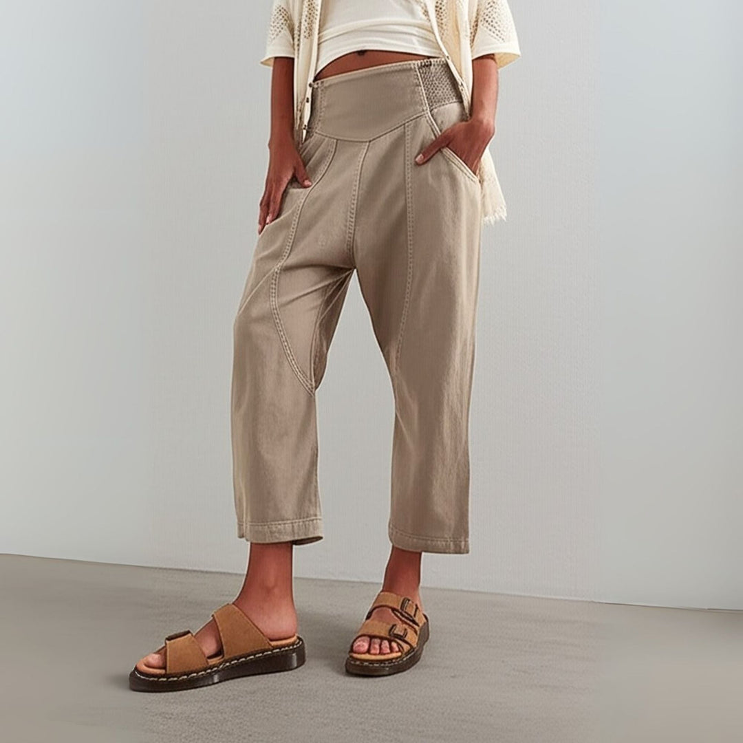 Duttini | Wide Leg Pant for Women in Soft Fabric, Casual Style, Black