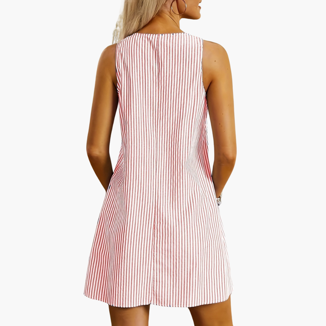 Duttini | Sleeveless Striped Dress for Women