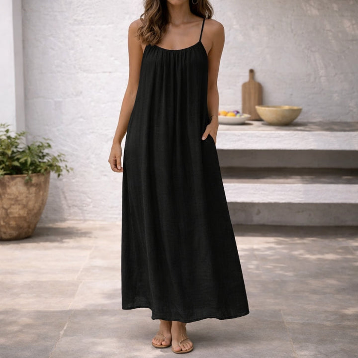 Duttini | Sculpted Maxi Dress Spaghetti Strap Sundress