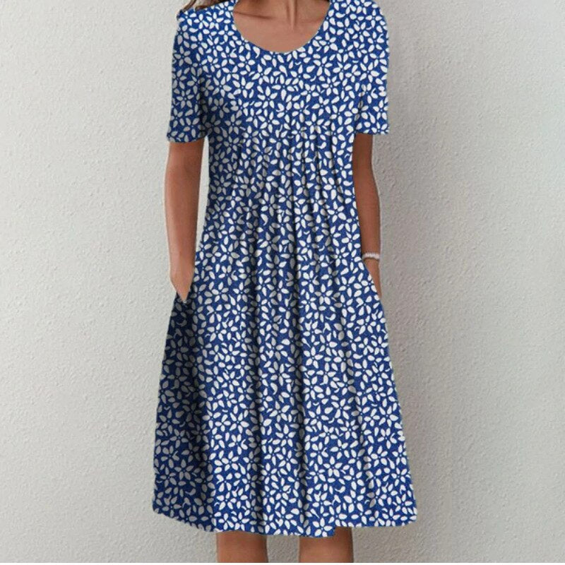 Duttini | Stylish And Casual Floral Dress With Pockets