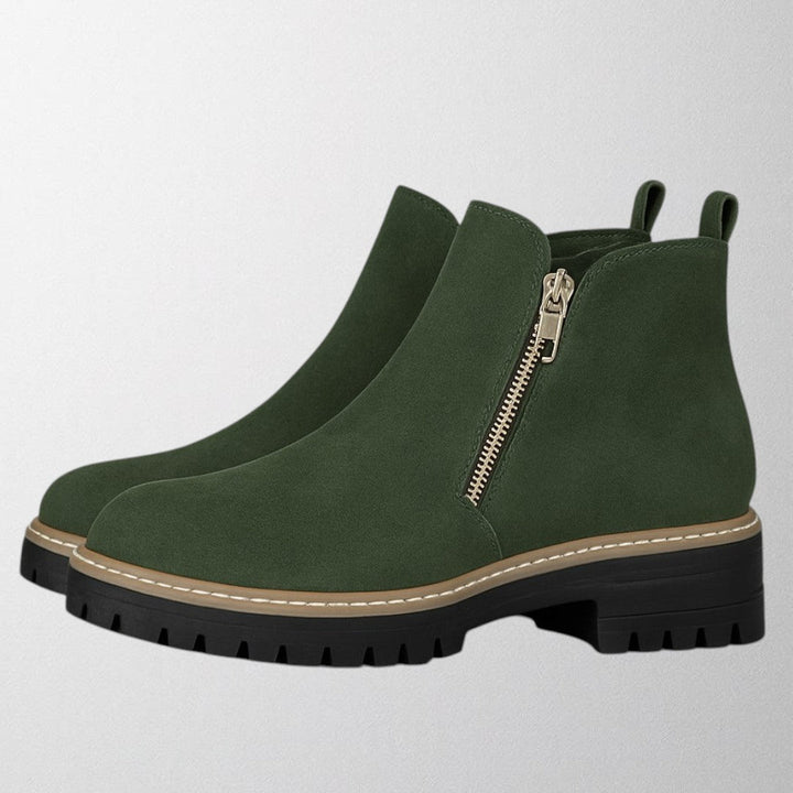 Duttini | Comfort-Fit Shoe With Round Toe And Side Zip Fastening
