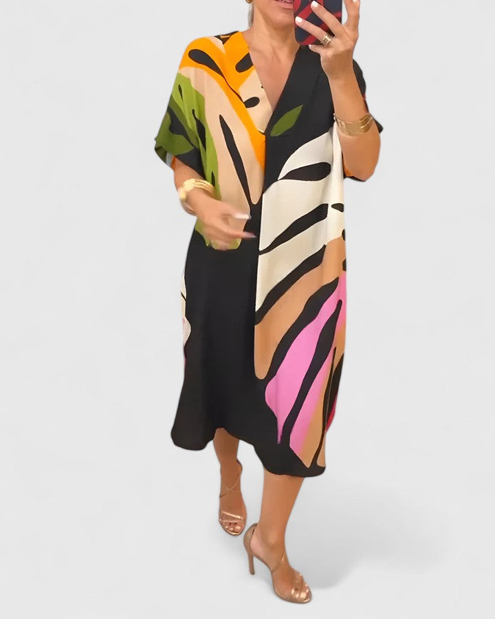 Duttini | Comfortable Dress for Women in Soft Fabric, Relaxed Fit, Blue