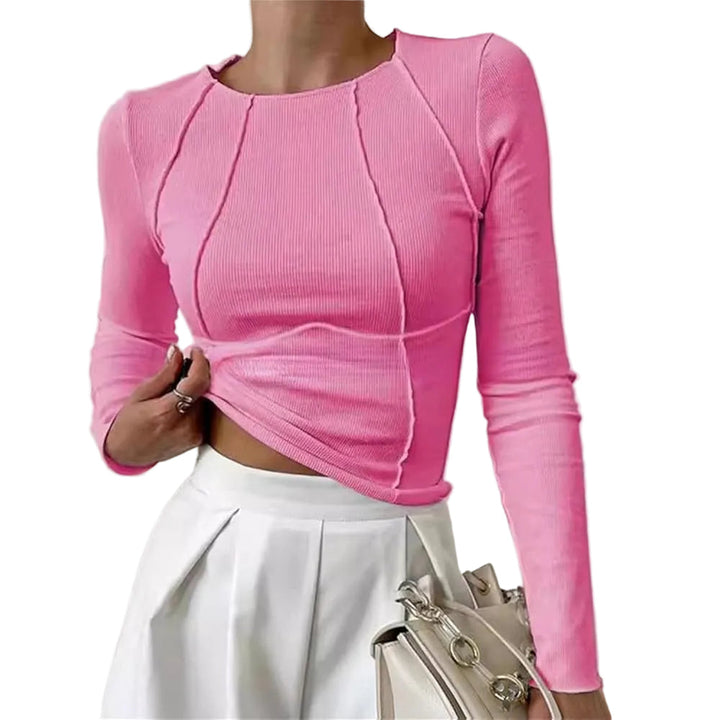 Duttini | Sculpted Seam Long Sleeve Top for a Polished Look