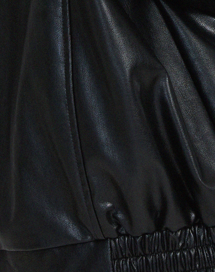 Duttini | Women’s Oversized Leather Bomber Jacket