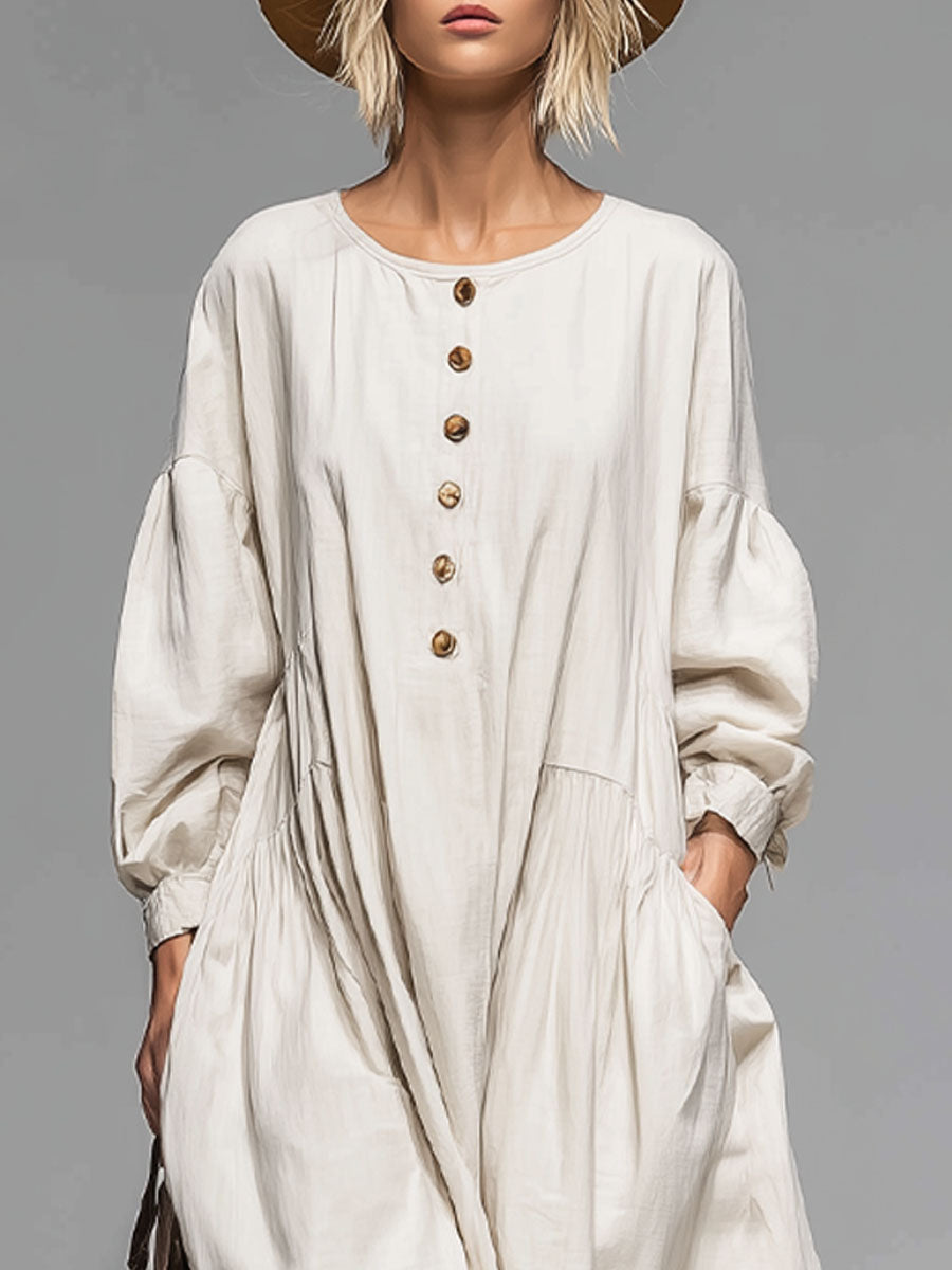 Duttini | Cotton Button-Front Dress