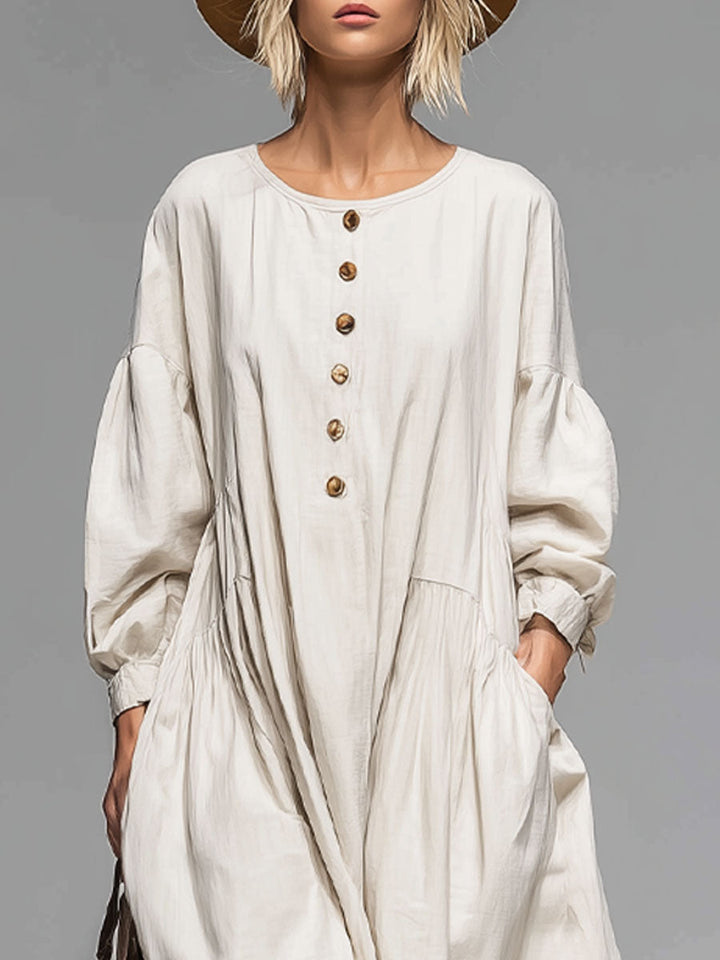 Duttini | Cotton Button-Front Dress