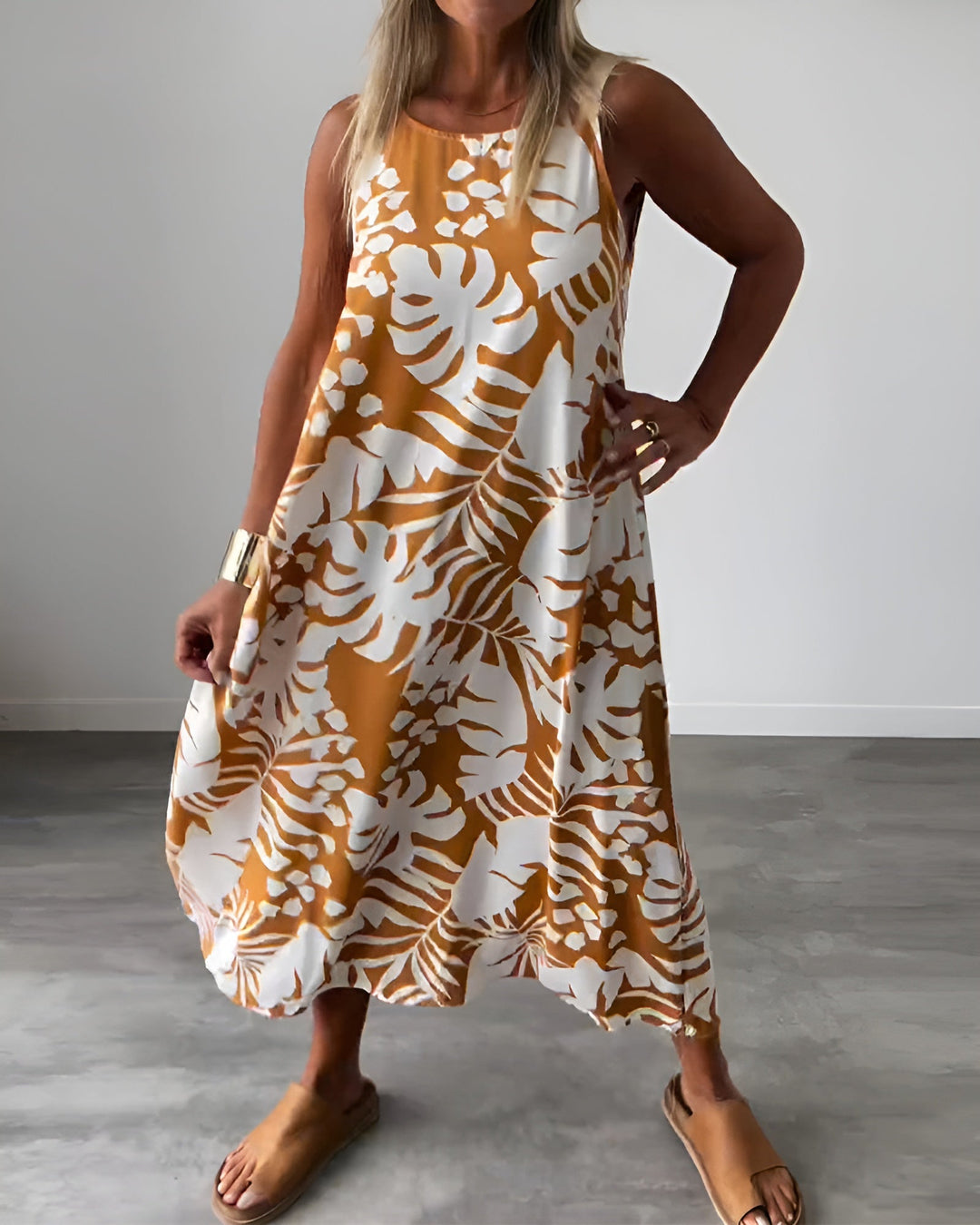 Duttini | Sculpted Sleeveless Draped Elegant Dress Evening