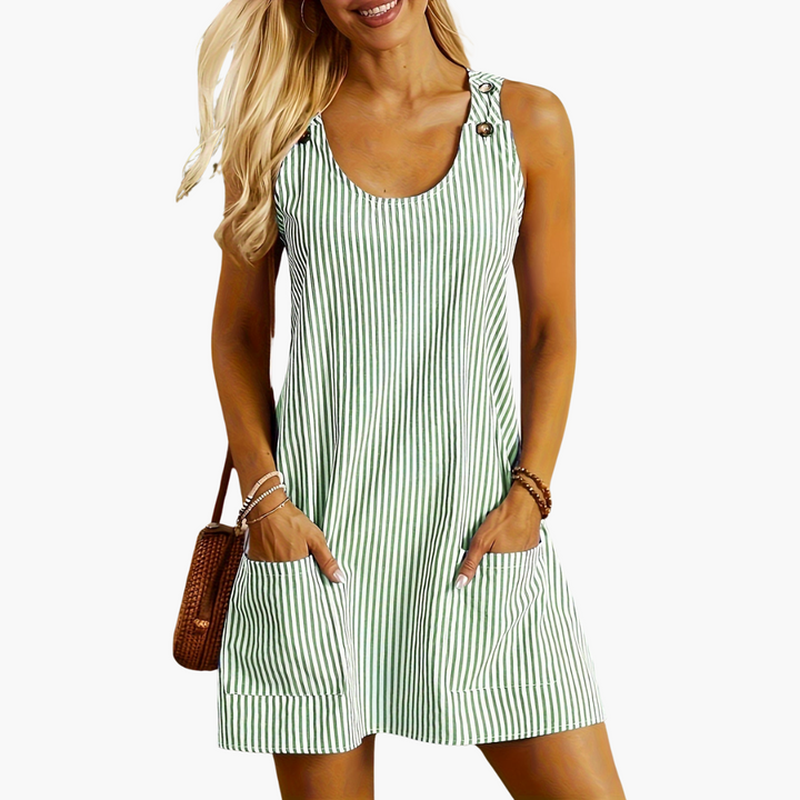 Duttini | Sleeveless Striped Dress for Women