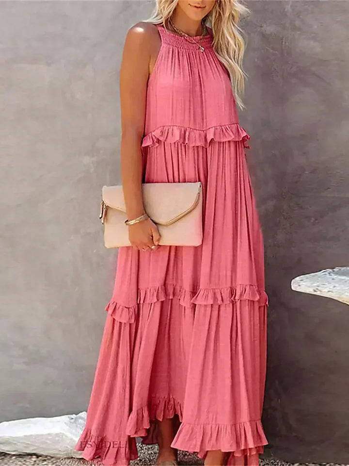 Duttini | Elegant Sleeveless Dress With Ruffles in a Flattering Cut