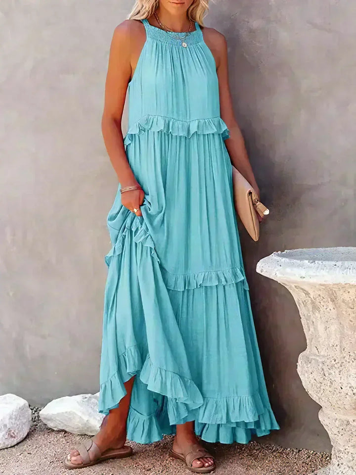Duttini | Elegant Sleeveless Dress With Ruffles in a Flattering Cut