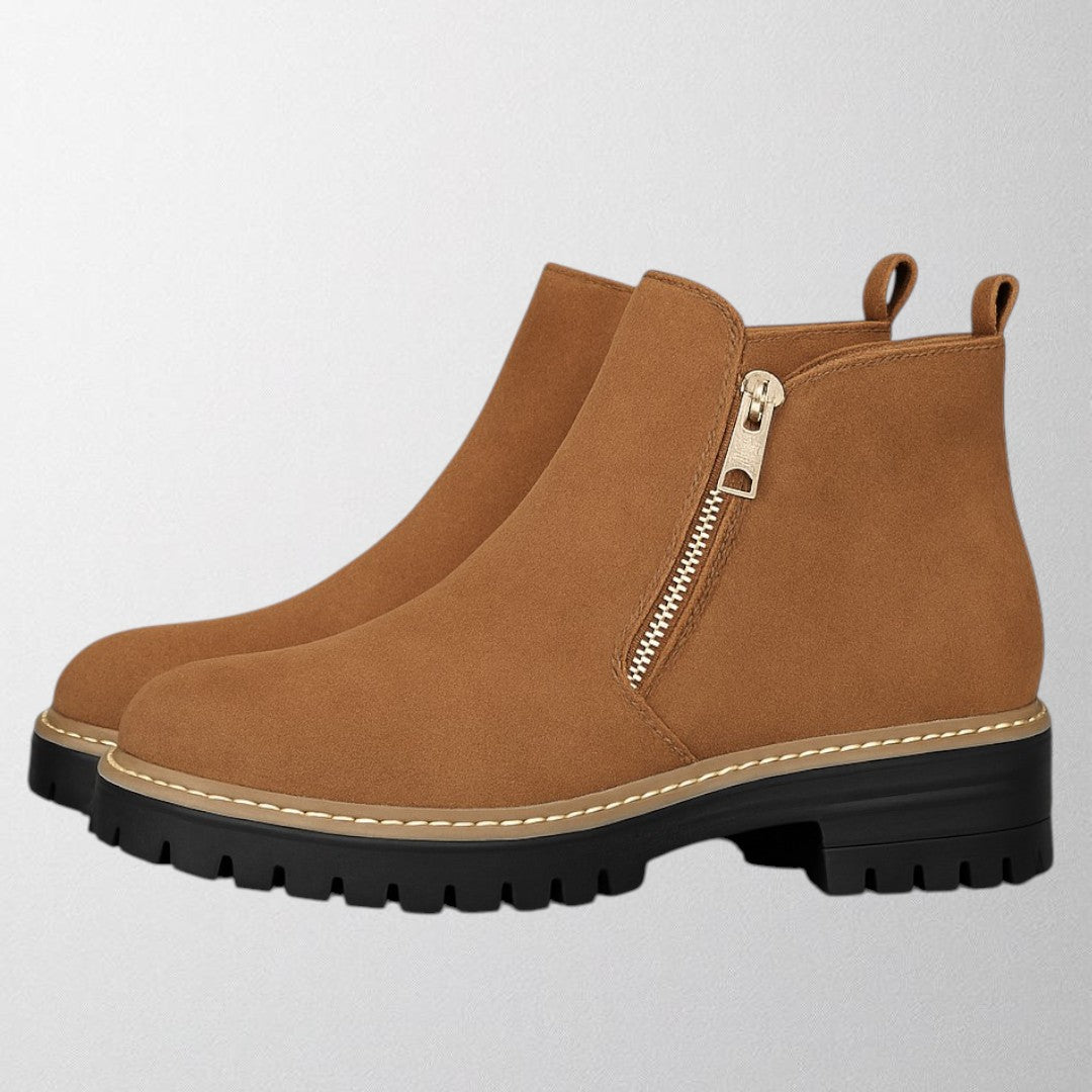 Duttini | Comfort-Fit Shoe With Round Toe And Side Zip Fastening